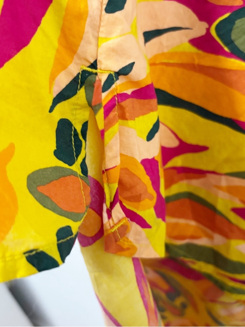 Terra & Sky Tropical Floral Flutter Ruffle Cap Sleeve Blouse Womens Size 1X Art - Picture 8 of 14